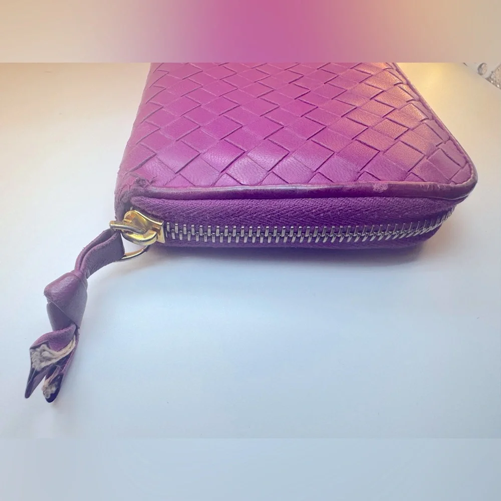 Bottega Veneta Clutch Bottega Veneta Orchid Intrecciato Zip Rare Purple wallet - Picture 7 of 14